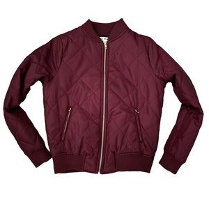 Diamond Quilted Bomber Jacket S
